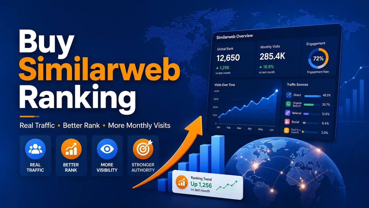 Buy Similarweb Ranking With Real Traffic That Improves Website Visibility, Monthly Visits, and Global Rank