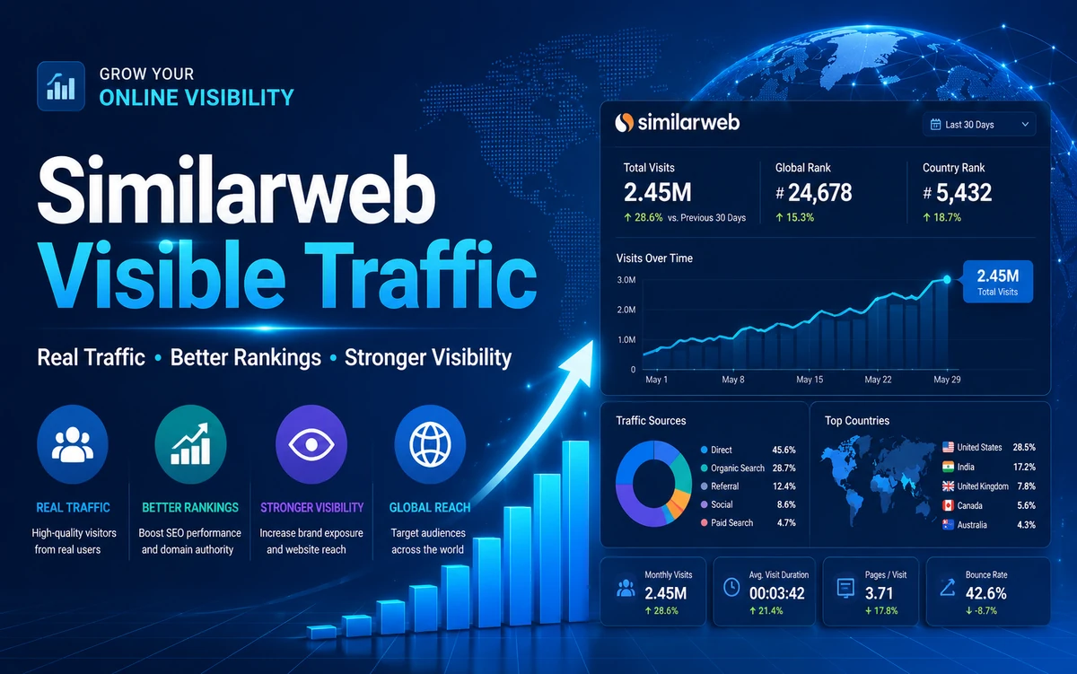 Similarweb Visible Traffic: Buy Real Website Traffic That Can Show Up on Similarweb