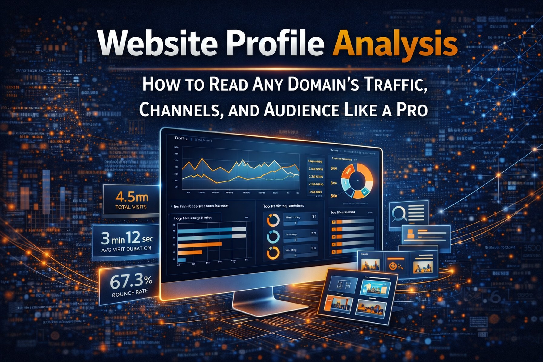 Website Profile Analysis thumbnail: read any domain’s traffic, channels, keywords, and audience insights like a pro.