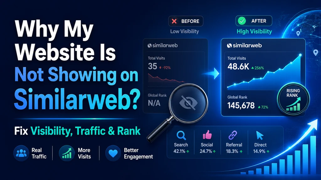Why My Website Is Not Showing on Similarweb and How to Fix It with Real Similarweb Traffic